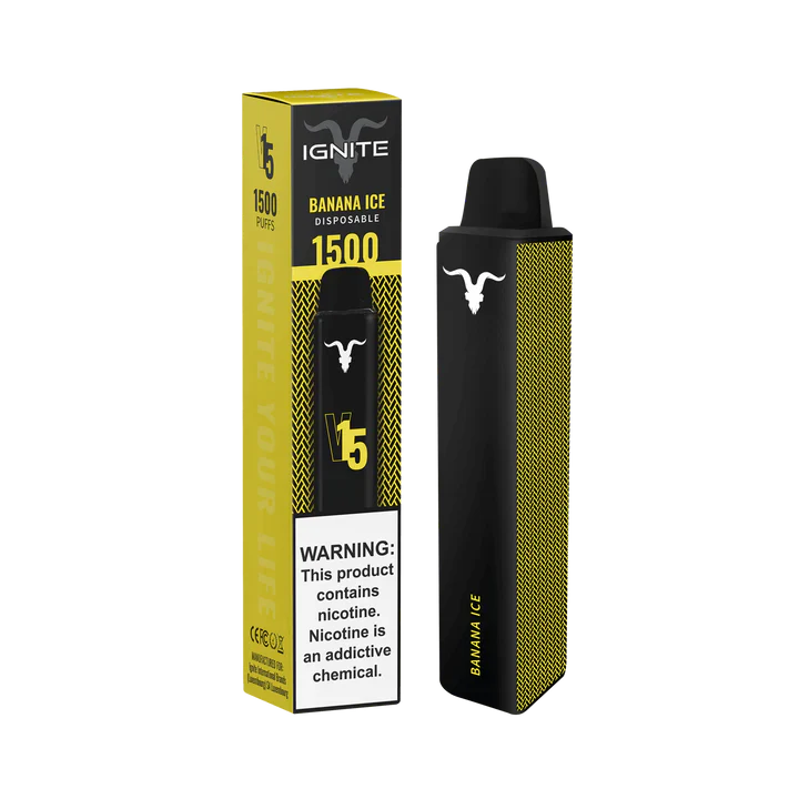 Ignite V15 Vape Pen Banana Ice (1500 Puffs)