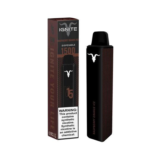 Ignite V15 Vape Pen Raspberry Orange Ice (1500 Puffs)