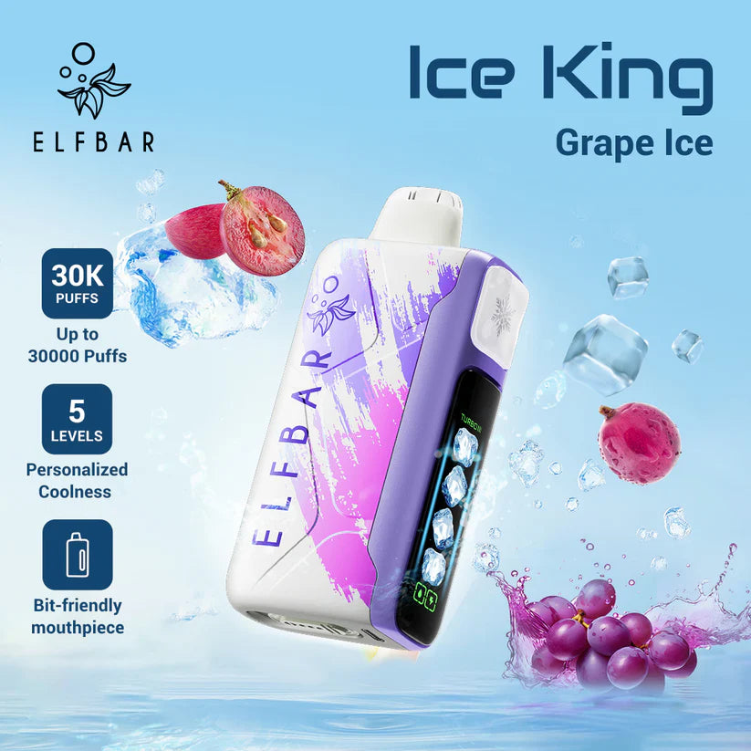 ELFBAR Ice King Disposable Vape Grape Ice