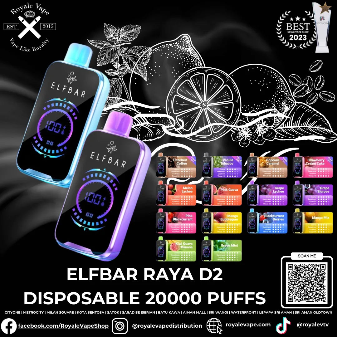 Elf bar RAYA D2 20000 Puff Disposable VapeMonk