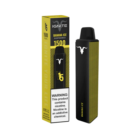 Ignite V15 Vape Pen Banana Ice (1500 Puffs)