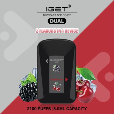 IGET Dual - Blackberry Ice & Cherry Ice (2100 Puffs)