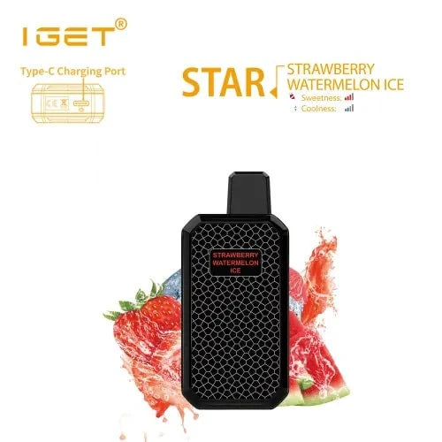 IGET Star - Strawberry Watermelon Ice (7000 Puffs)VapeMonk