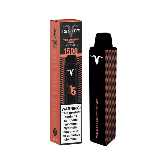 Ignite V15 Vape Pen Peach Cantaloupe Papaya (1500 Puffs)