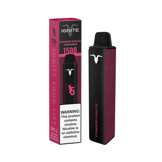 Ignite V15 Vape Pen Strawberry Guava Ice (1500 Puffs)