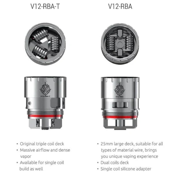 SMOK V12 Price/RBA Replacement Coils ( All Resistance )