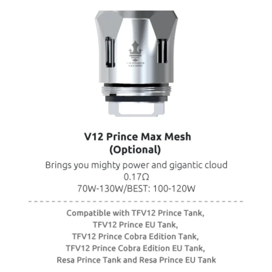 SMOK V12 Price/RBA Replacement Coils ( All Resistance )